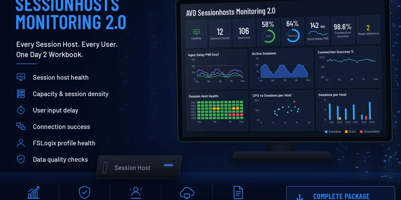 Azure Virtual Desktop | Sessionhost monitoring 2.0